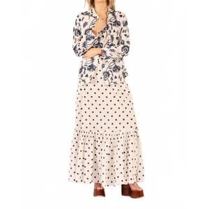 NEW LOLA AUSTRALIA ballet skirt in navy blue polka dot